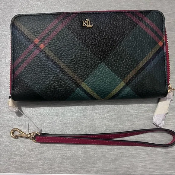 Ralph Lauren Clutch Wallet Bag Tartan/Red Limited Edition - Picture 3 of 8